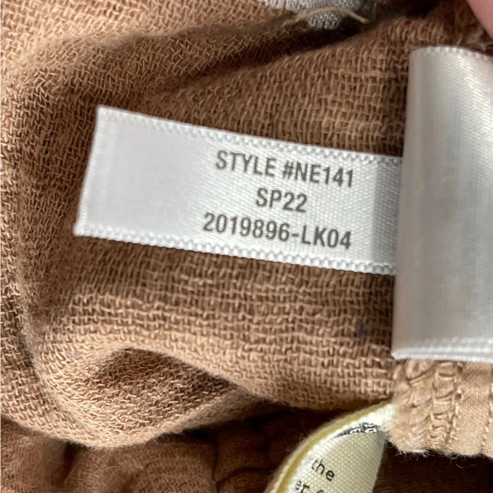 Madewell Plus Cotton-Linen Pull-On High-Rise Tapered Pants Button-Front Edition - Picture 10 of 11